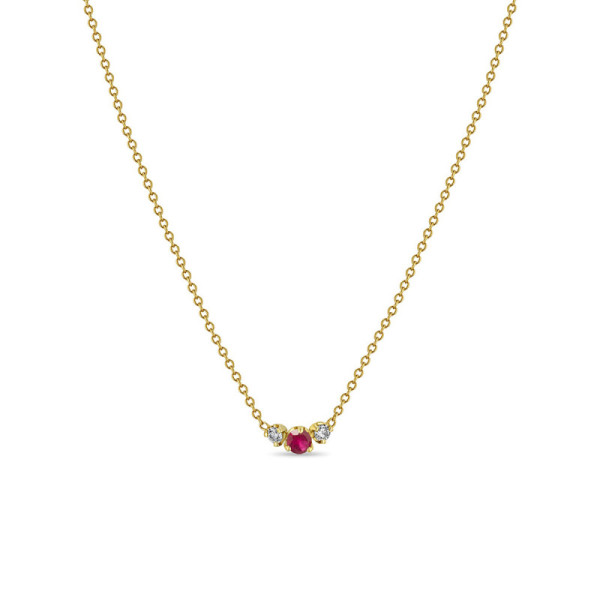 925 Silver Ruby Pendant Necklace