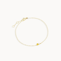 Gold-Tone Delicate Chain Bracelet with Cubic Zirconia