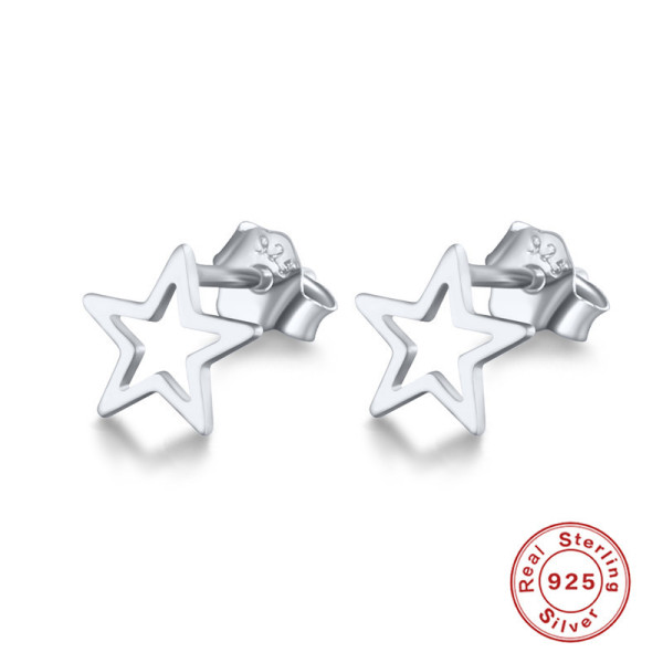 925 Silver Star Stud Earrings