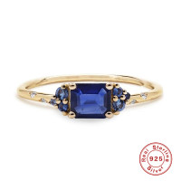 Gold Sapphire Band Ring