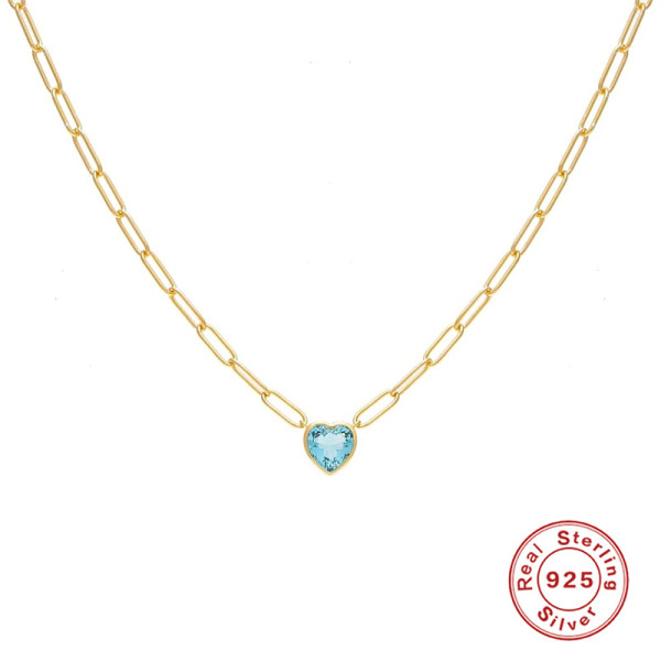 Gold-Plated Heart Pendant Necklace