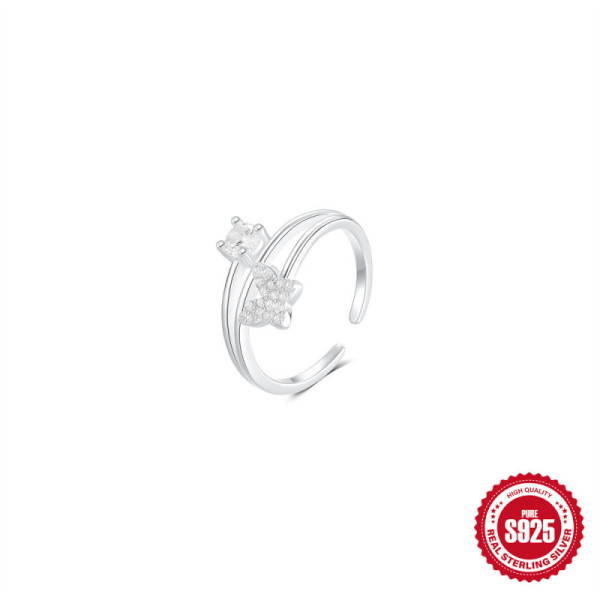 925 Silver Animal Motif Open Band Ring