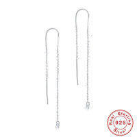 925 Silver Cubic Zirconia Threader Earrings