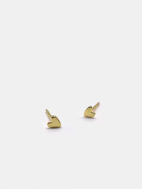 Gold-Tone Heart Stud Earrings