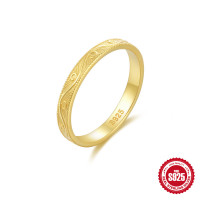 Gold-Plated Engraved Minimalist Band