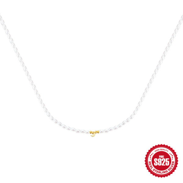 925 Silver Two-Tone Chain Necklace