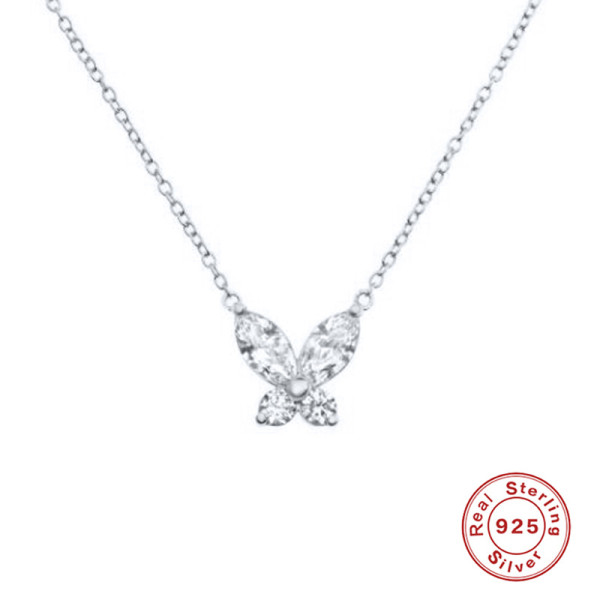 Sterling Silver Butterfly Pendant Necklace