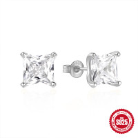 925 Silver Cubic Zirconia Stud Earrings