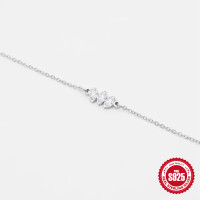 925 Silver Geometric Cubic Zirconia Bracelet