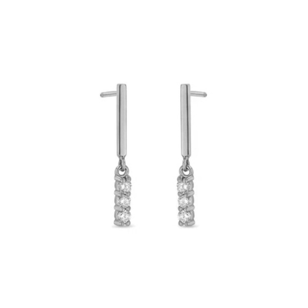 925 Silver Cubic Zirconia Dangle Earrings
