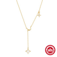 Gold-Finish Celestial Lariat Necklace