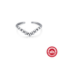 Sterling Silver Beaded Cuff Bracelet