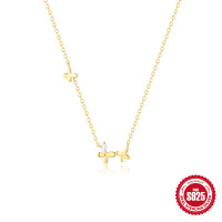 Gold-Plated Floral Motif Necklace