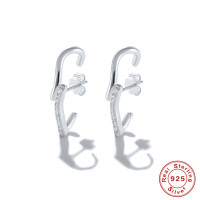 925 Silver Pavé Climber Earrings