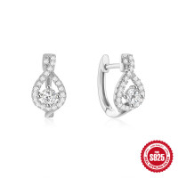 925 Silver Teardrop Pavé CZ Earrings