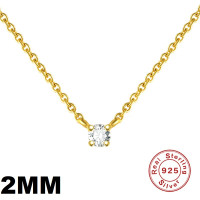 Gold-Tone Cubic Zirconia Pendant Necklace
