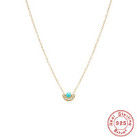 Turquoise Geometric Pendant Necklace