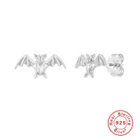 Sterling Silver Bat Stud Earrings