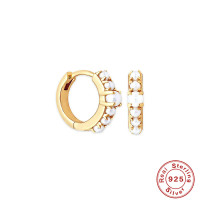 Gold-Plated Sterling Silver Huggie Earrings