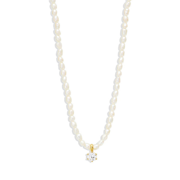 Gold-Tone Freshwater Pearl Choker Necklace