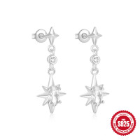 925 Silver Celestial Dangle Earrings