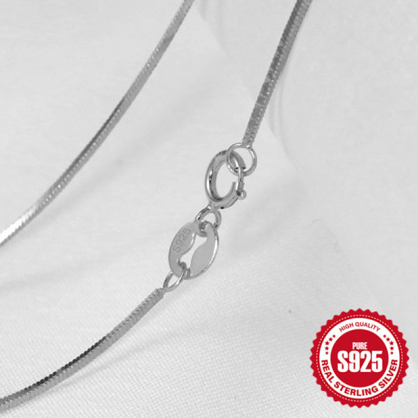 925 Silver Minimalist Chain Necklace