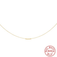 Gold-Toned Sterling Silver Chain Necklace