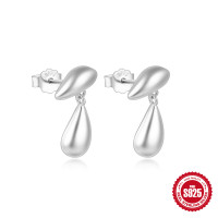 925 Silver High-Polish Drop Earrings