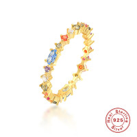 925 Silver Multicolor Eternity Band