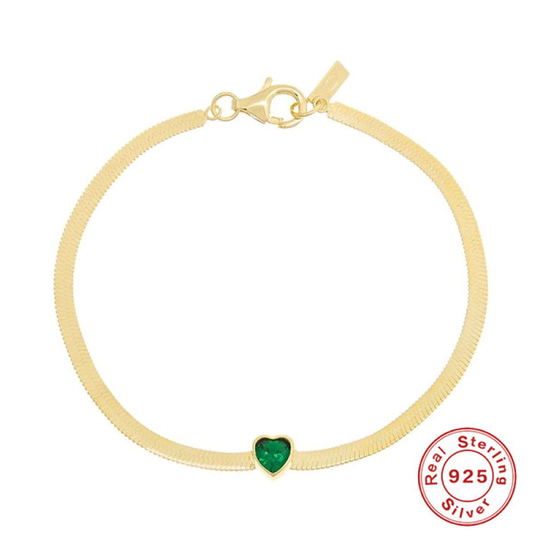 Gold-Tone Heart Chain Bracelet