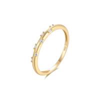 Gold-Plated Cubic Zirconia Band Ring