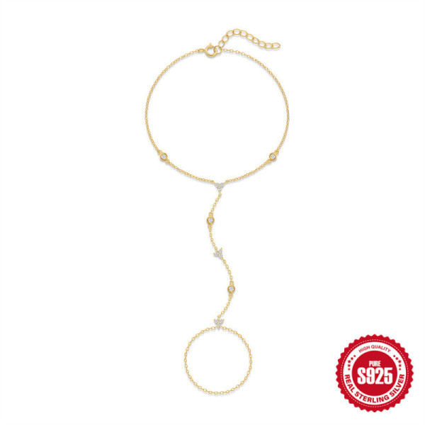Gold-Finished Adjustable Chain Bracelet
