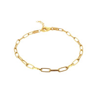 Gold-Plated Delicate Link Chain Bracelet
