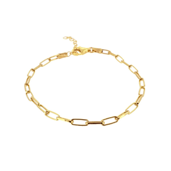Gold-Plated Delicate Link Chain Bracelet