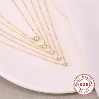Gold Heart Cubic Zirconia Pendant Necklaces