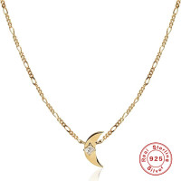 Gold-Tone Moon Pendant Necklace
