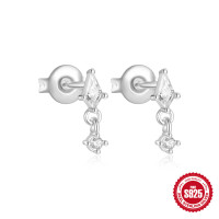 925 Silver Geometric Dangle Earrings