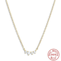 Gold-Tone Cubic Zirconia Pendant Necklace