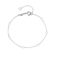 925 Silver Pearl Chain Bracelet