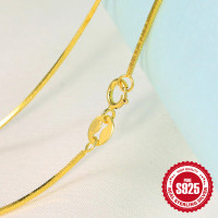 925 Silver Gold-Plated Minimalist Chain Necklace