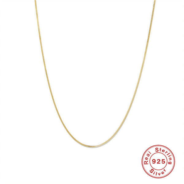 Gold-Plated Sterling Silver Chain Necklace