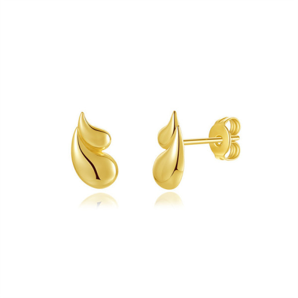 Gold-Tone Abstract Stud Earrings