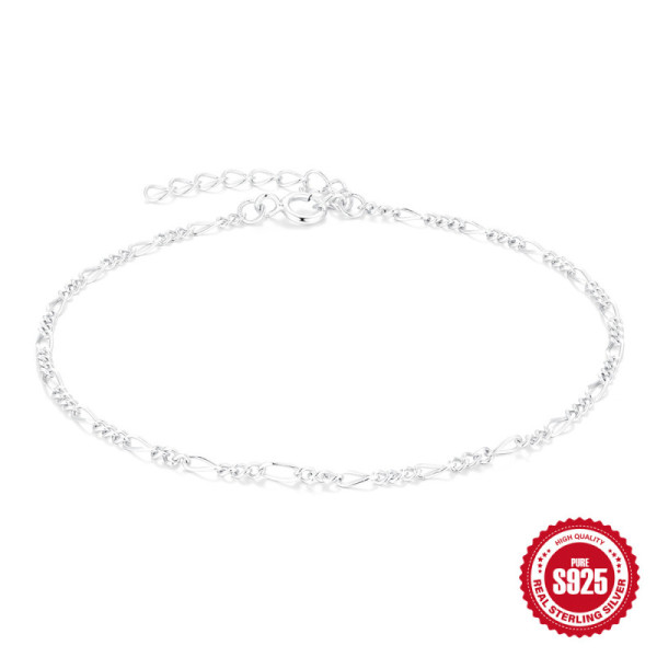 925 Silver Minimalist Chain Bracelet