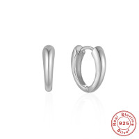 Sterling Silver High-Polish Huggie Earrings