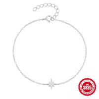 925 Silver Minimalist Star Chain Bracelet