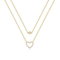 Gold-Tone Layered Heart Necklace
