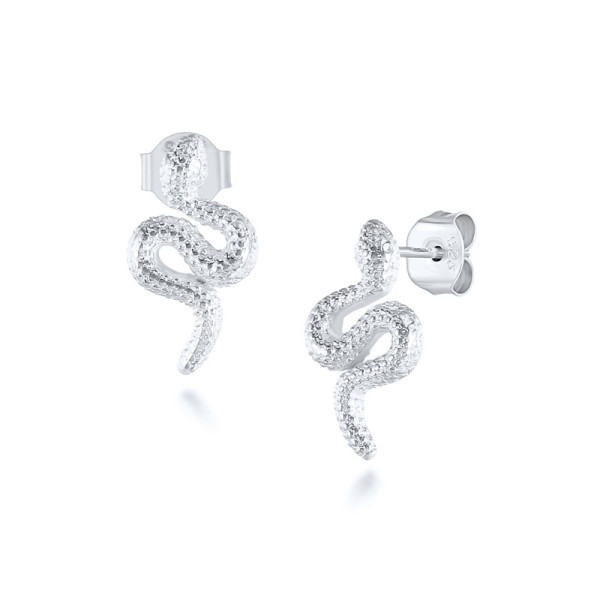 925 Silver Snake Stud Earrings
