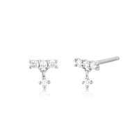 925 Silver Cubic Zirconia Minimalist Stud Earrings