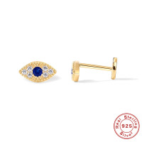 Gold-Tone Evil Eye Stud Earrings