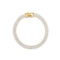Gold-Plated Cubic Zirconia Tennis Bracelet